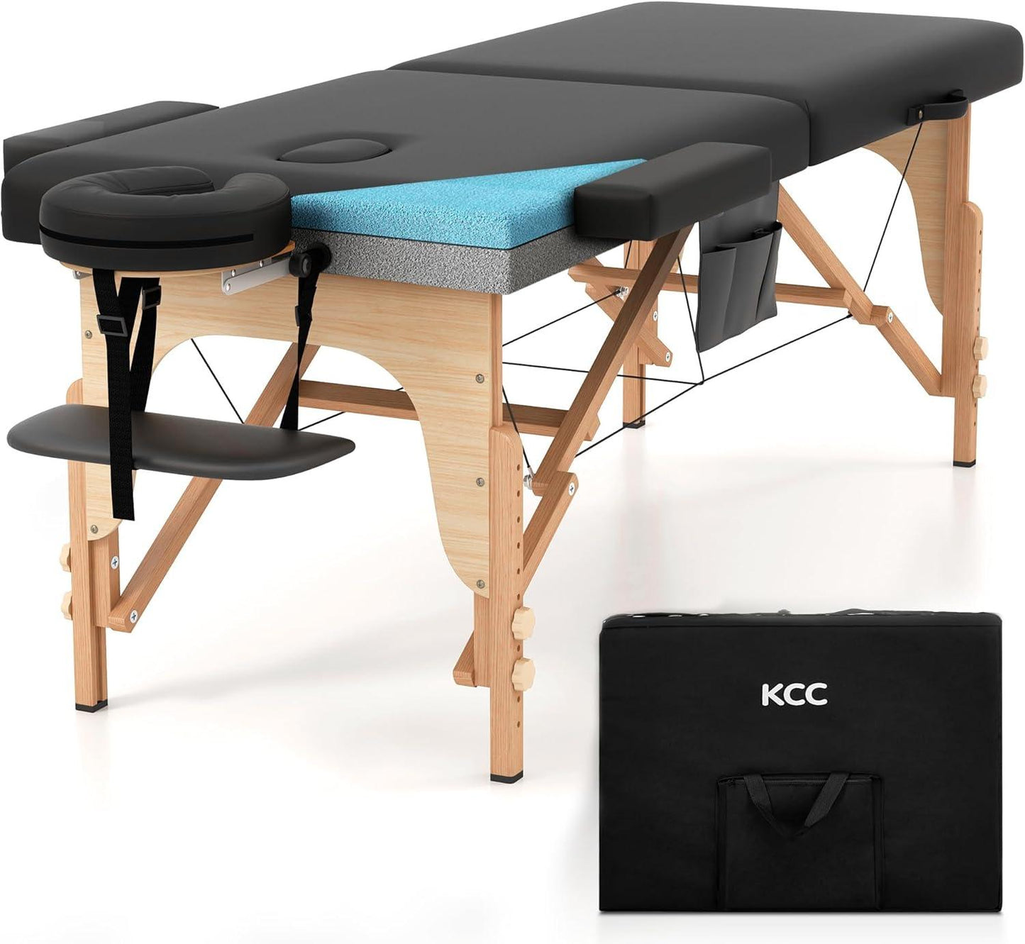 Mesa de masaje de espuma viscoelástica, portátil, plegable - vivox&space