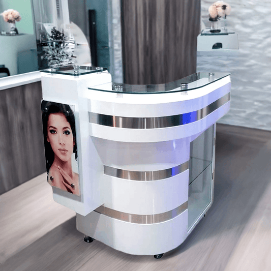 Counter Mostrador de recepción para barberías y salón de belleza - vivox&space