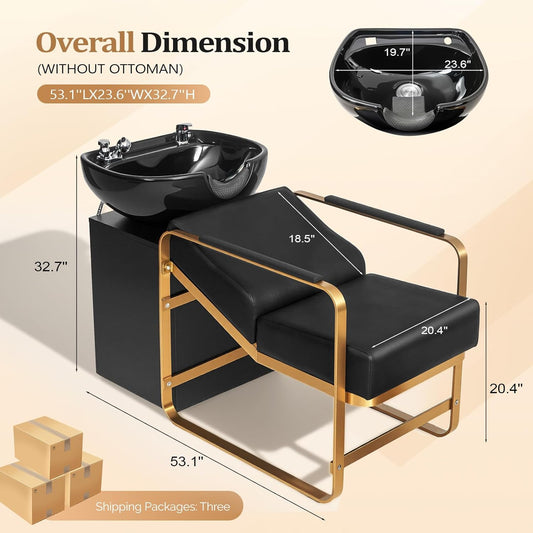 Lava cabeza Dorado Confort premium para tu salón