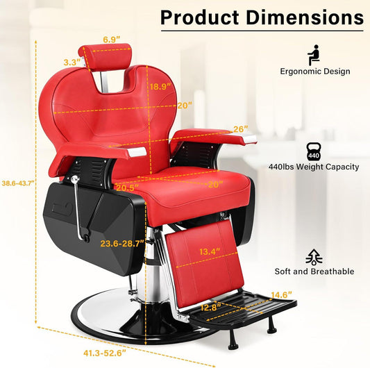 Silla de peluquería Harly reclinable para estilista, cómoda silla multiusos para peluquería - vivox&space