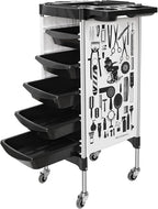 Carrito de salón con ruedas, multifunción con 5 cajones - vivox&space