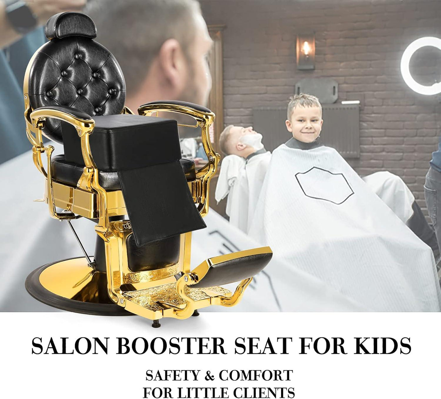 Cojín elevador de asiento de corte de pelo seguro para niños - vivox&space
