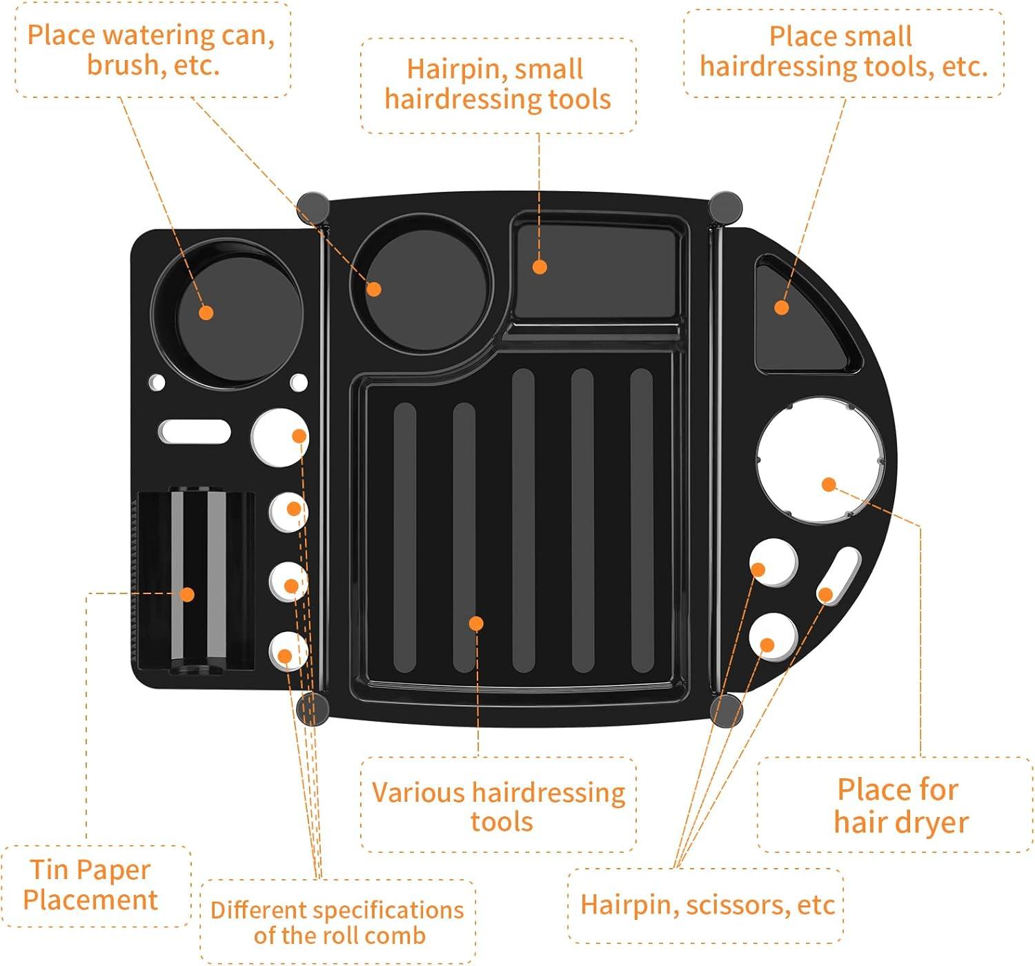 Carrito de salón con ruedas, multifunción con 5 cajones - vivox&space