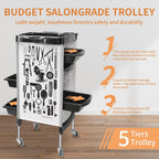 Carrito de salón con ruedas, multifunción con 5 cajones - vivox&space