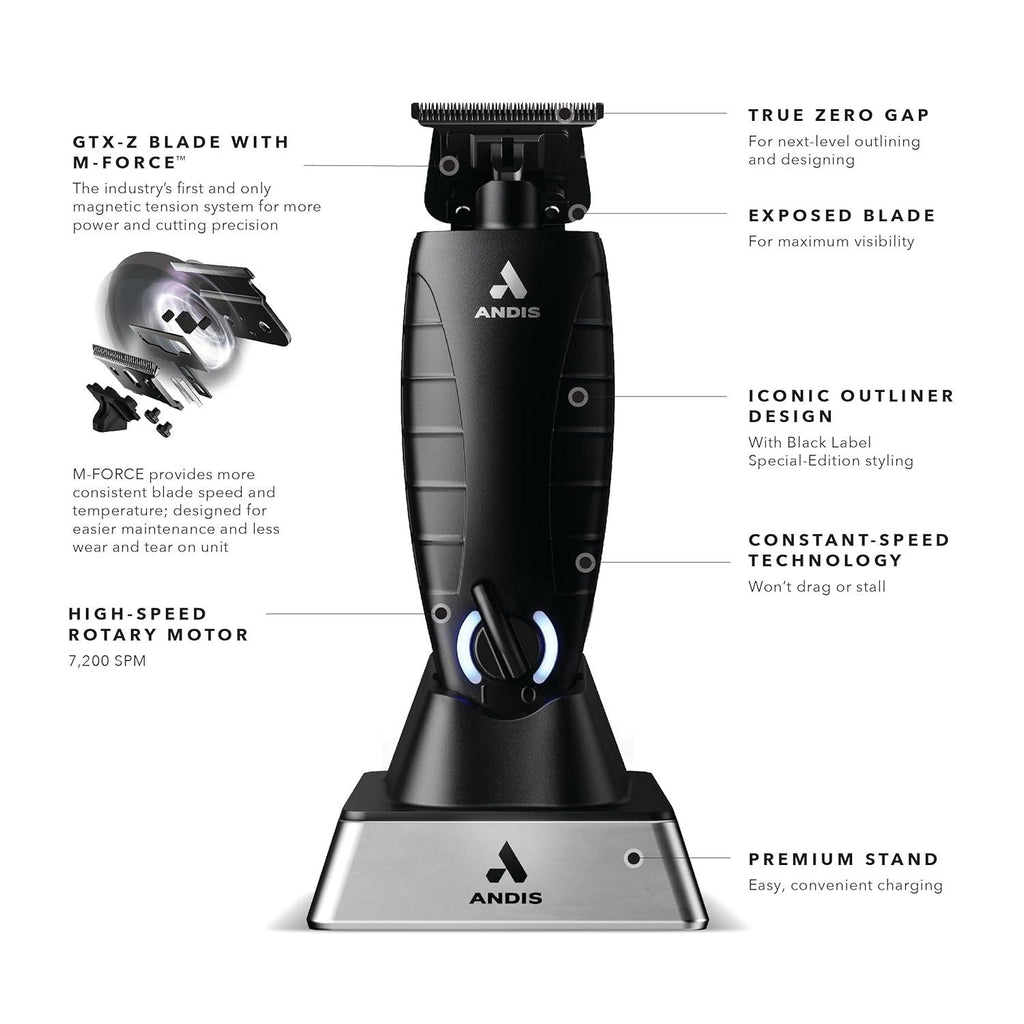 Andis GTX-EXO Black Label Especial Edition, recortadora eléctrica profesional - vivox&space