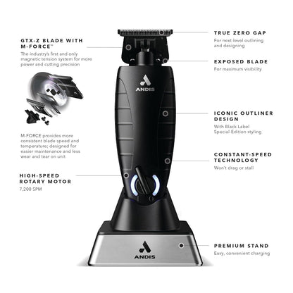 Andis GTX-EXO Black Label Especial Edition, recortadora eléctrica profesional - vivox&space