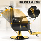 Sillón de Barberia Premium dorado y negro