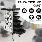 Carrito de salón con ruedas, multifunción con 5 cajones - vivox&space