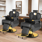 Sillón de Barberia Premium dorado y negro