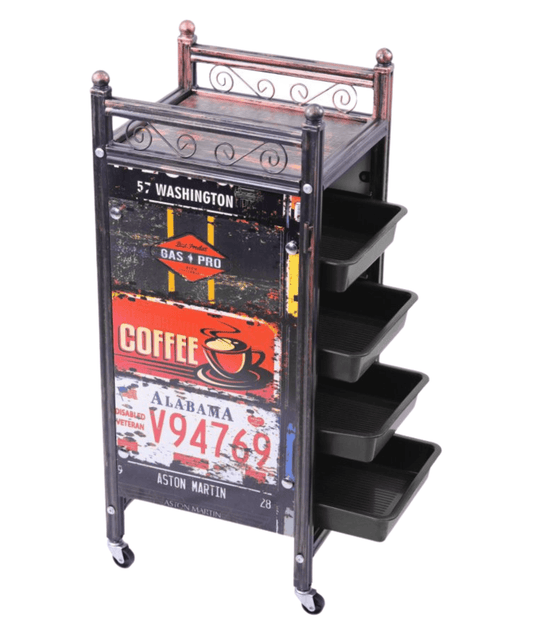 Carrito Auxiliar Profesional para estilista, peluquería, belleza, tatuaje y masaje - vivox&space