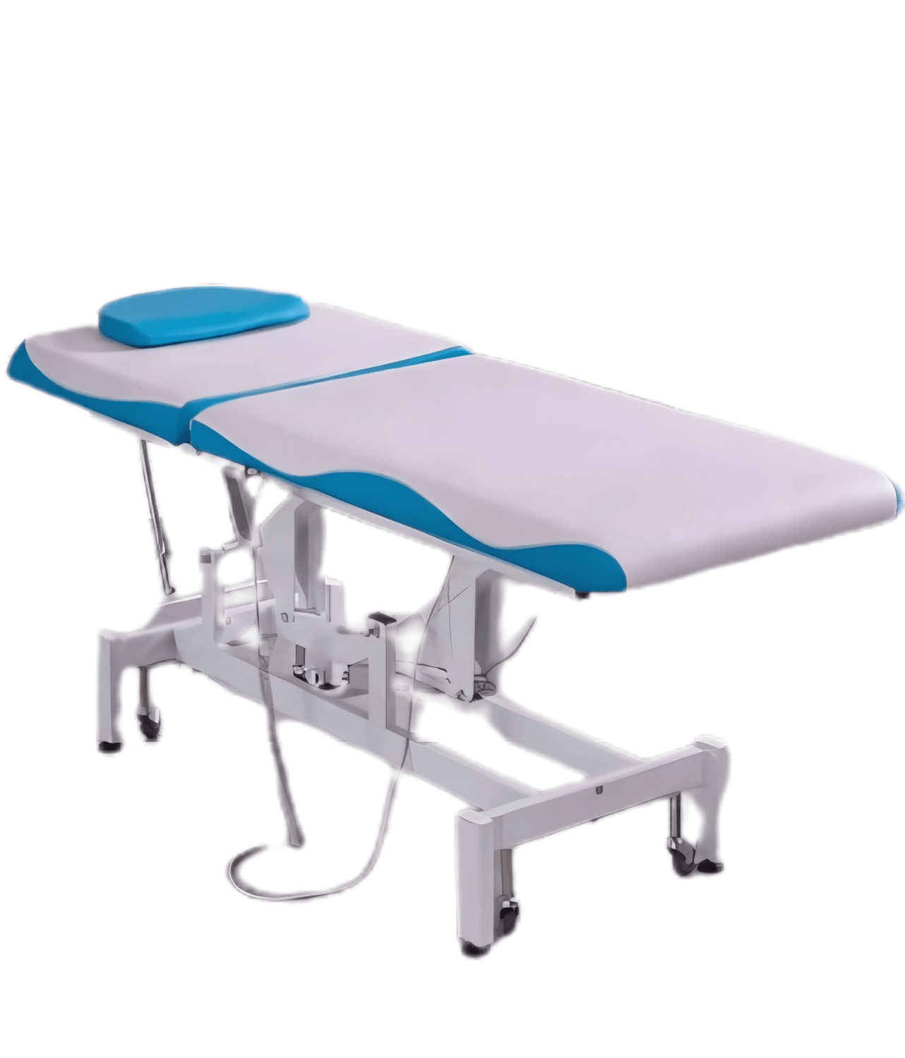 Camilla Eléctrica Profesional Dashly Blanca y Azul | vivox&space - vivox&space