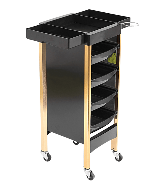 Carrito Auxiliar Profesional Tina-089 para estilista, peluquería, belleza, tatuaje - vivox&space