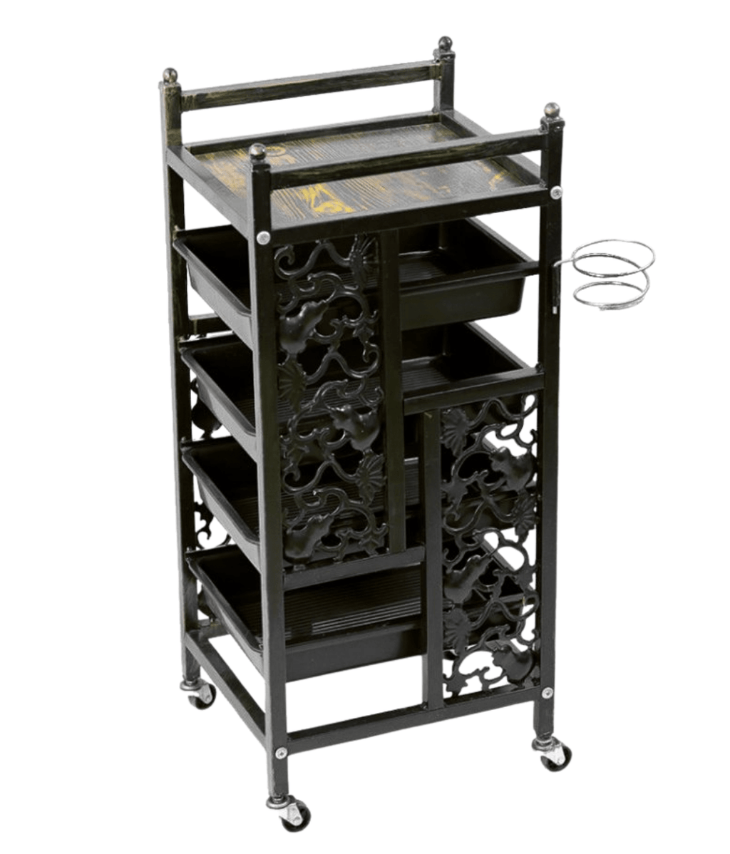 Carrito Auxiliar Profesional Edna de color negro - vivox&space