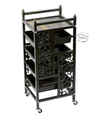 Carrito Auxiliar Profesional Edna de color negro - vivox&space