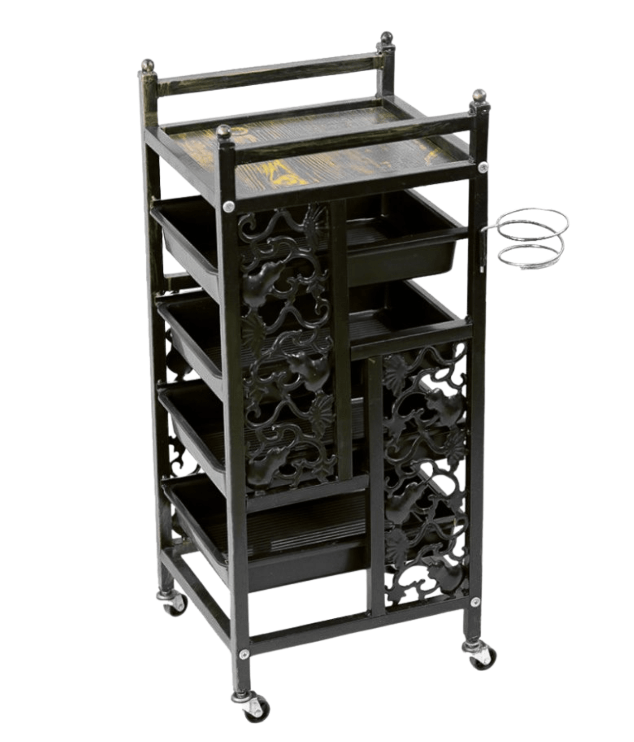 Carrito Auxiliar Profesional Edna de color negro - vivox&space