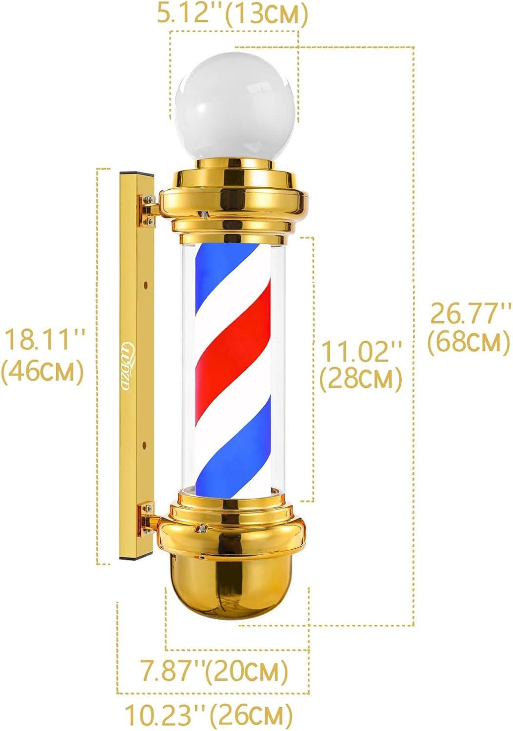 Pole de peluquería dorada de 27 '' - vivox&space