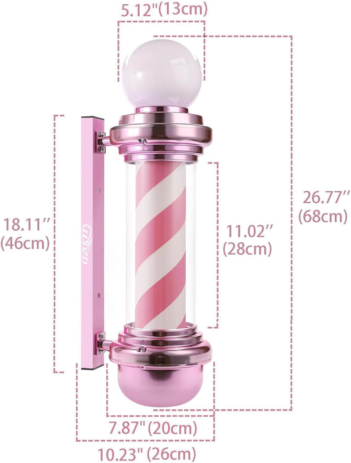 Pole & poste de peluquería o salón Rosada de 27 '' - vivox&space