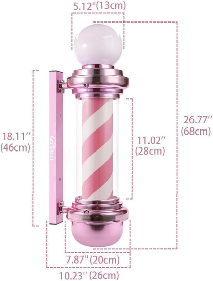 Pole & poste de peluquería o salón Rosada de 27 '' - vivox&space