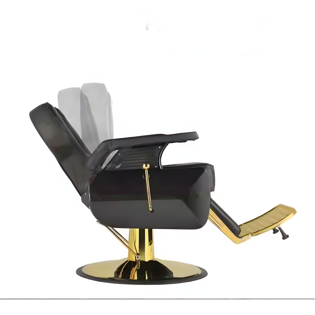 Sillón de Barberia Premium dorado y negro