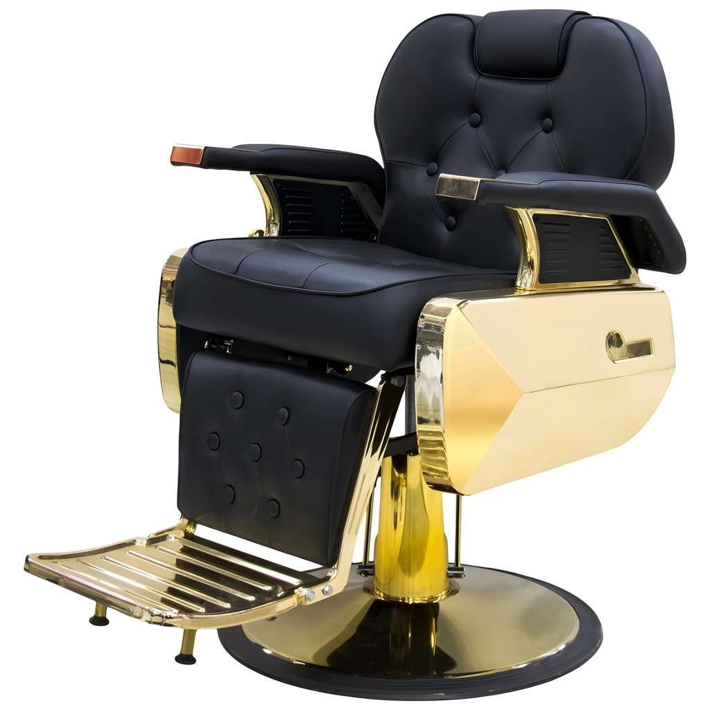 Sillón Barbero Modelo HARLY CÁPITONÉ GOLD