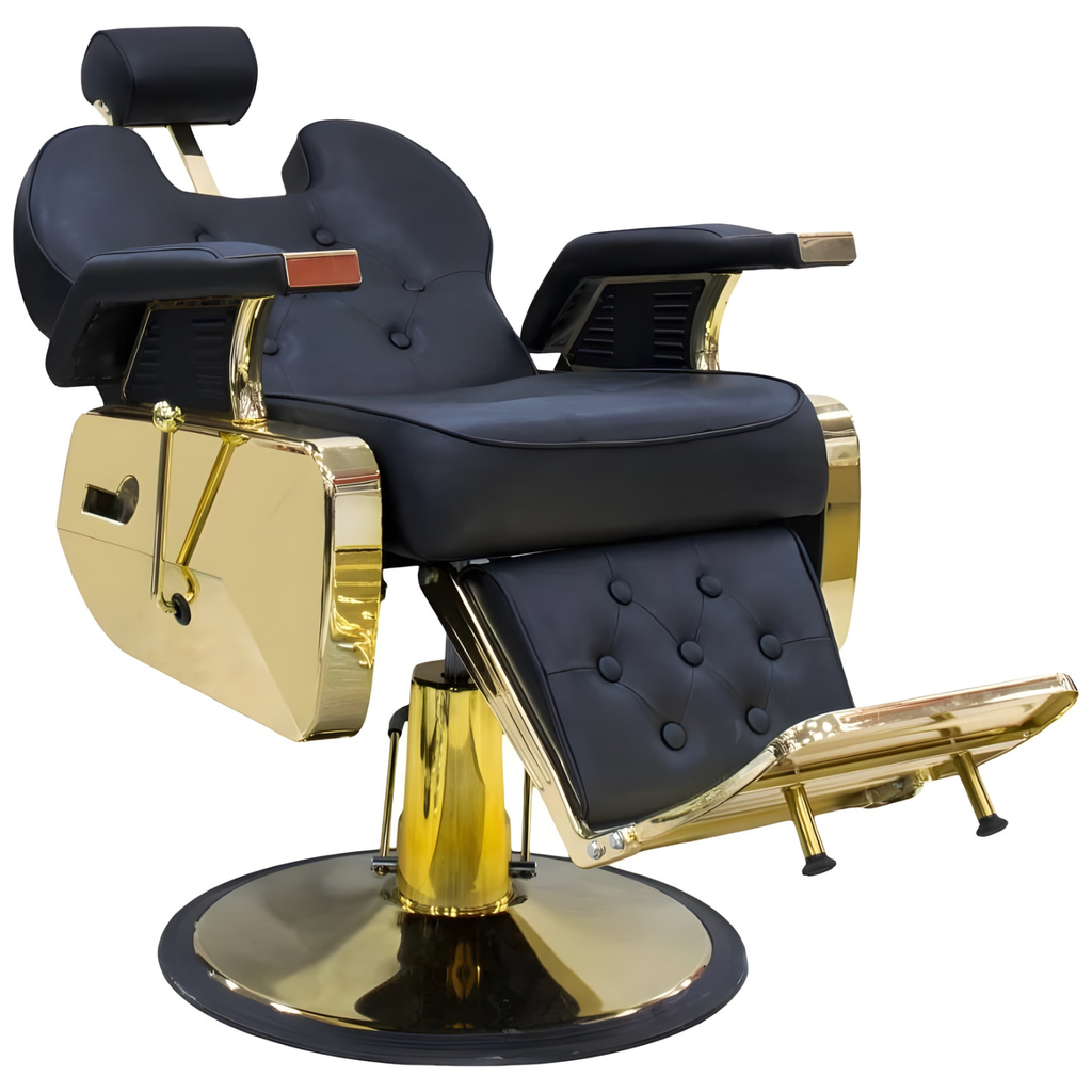 Sillón Barbero Modelo HARLY CÁPITONÉ GOLD
