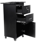 Carrito Auxiliar Profesional Ciara Negro con Ruedas - vivox&space
