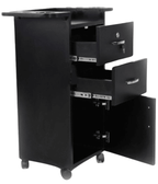 Carrito Auxiliar Profesional Ciara Negro con Ruedas - vivox&space
