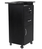 Carrito Auxiliar Profesional Ciara Negro con Ruedas - vivox&space