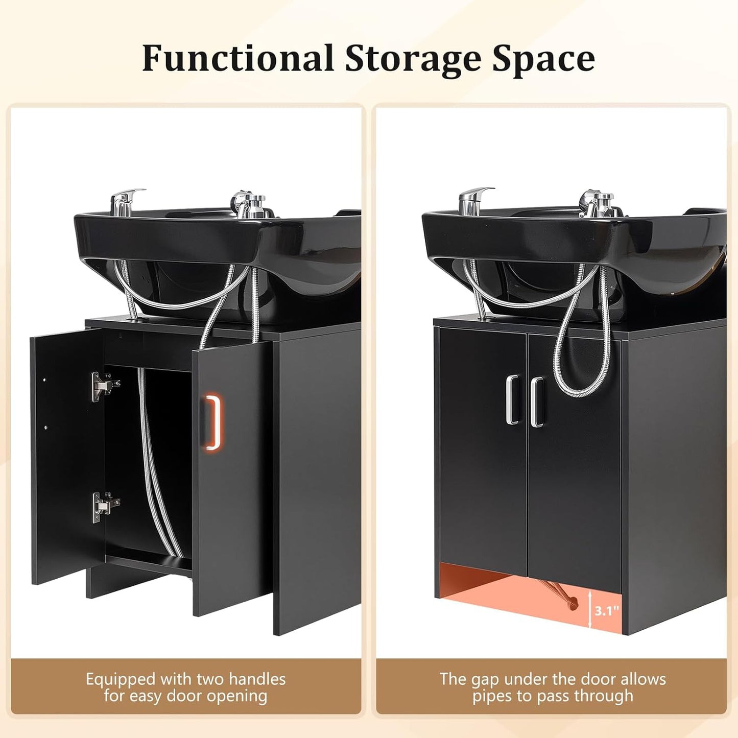 Lava cabeza Dorado Confort premium para tu salón