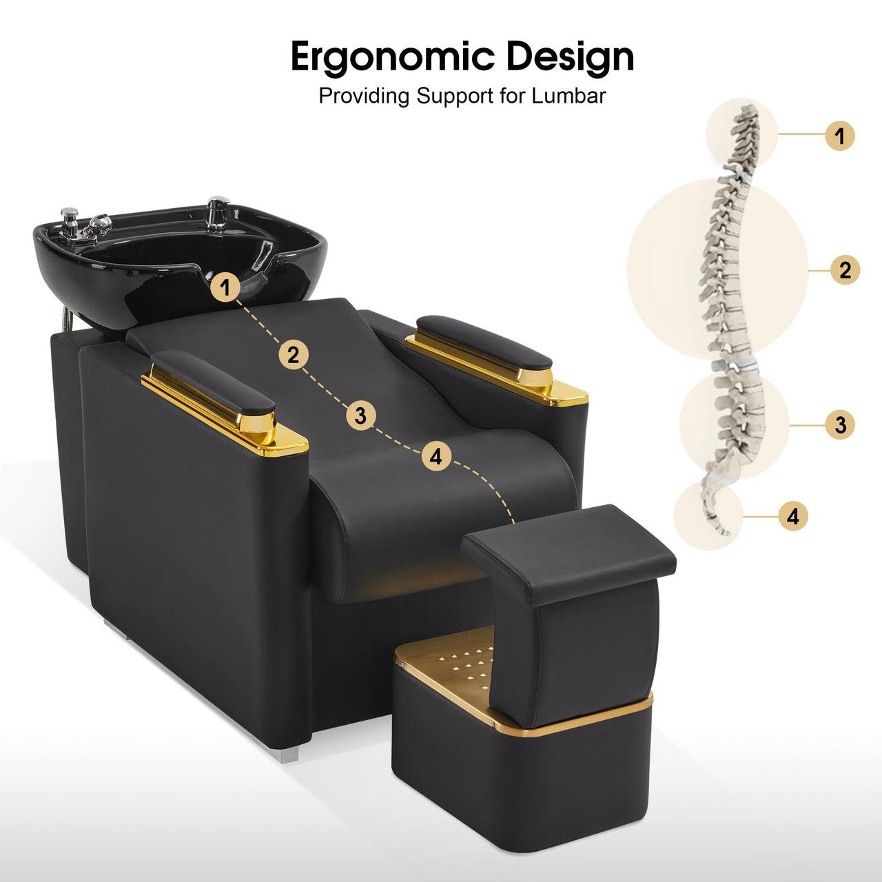 Unidad de champú Dolce II Gold Black - vivox&space