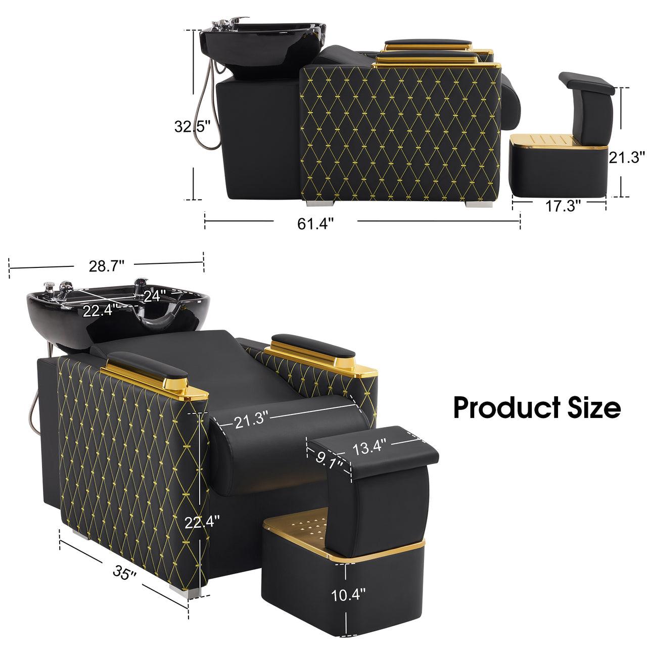 Unidad de champú Dolce II Gold Black - vivox&space