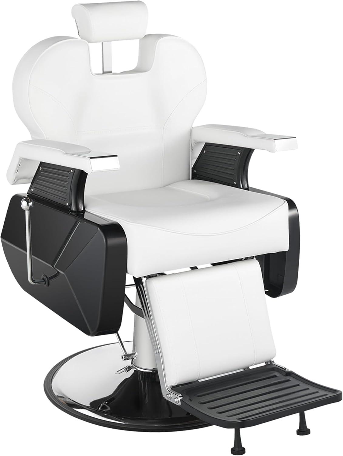 Sillón reclinable de Barberia Harly Blanco - vivox&space