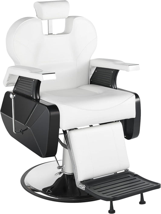 Sillón reclinable de Barberia Harly Blanco - vivox&space