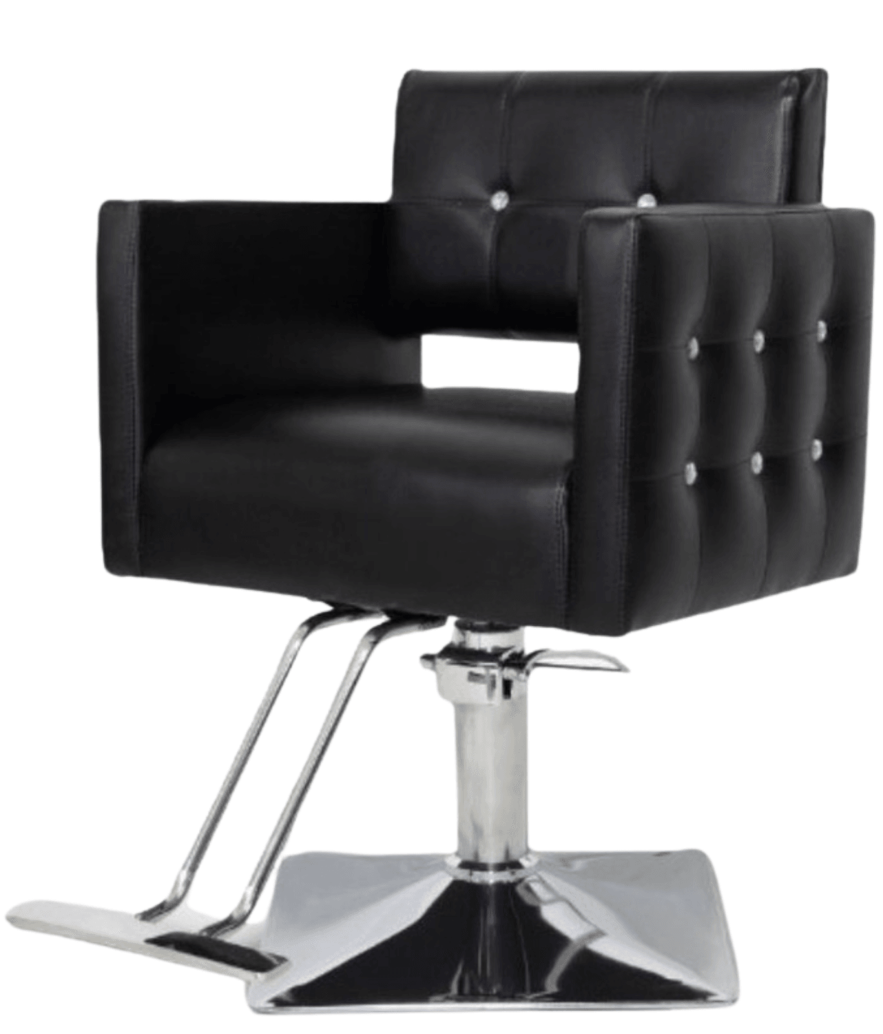 Silla de Peluquería Moderna Negra – Silla Hidráulica para Estilista - vivox&space