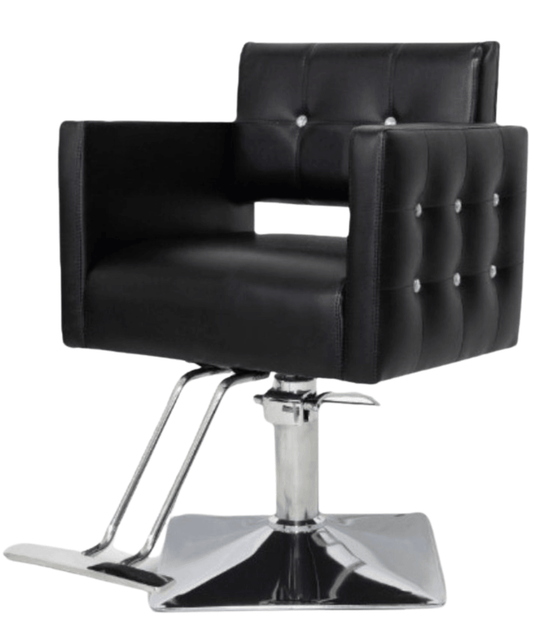 Silla de Peluquería Moderna Negra – Silla Hidráulica para Estilista - vivox&space