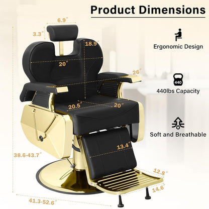 Sillón Barbero Edición Dorada Premium