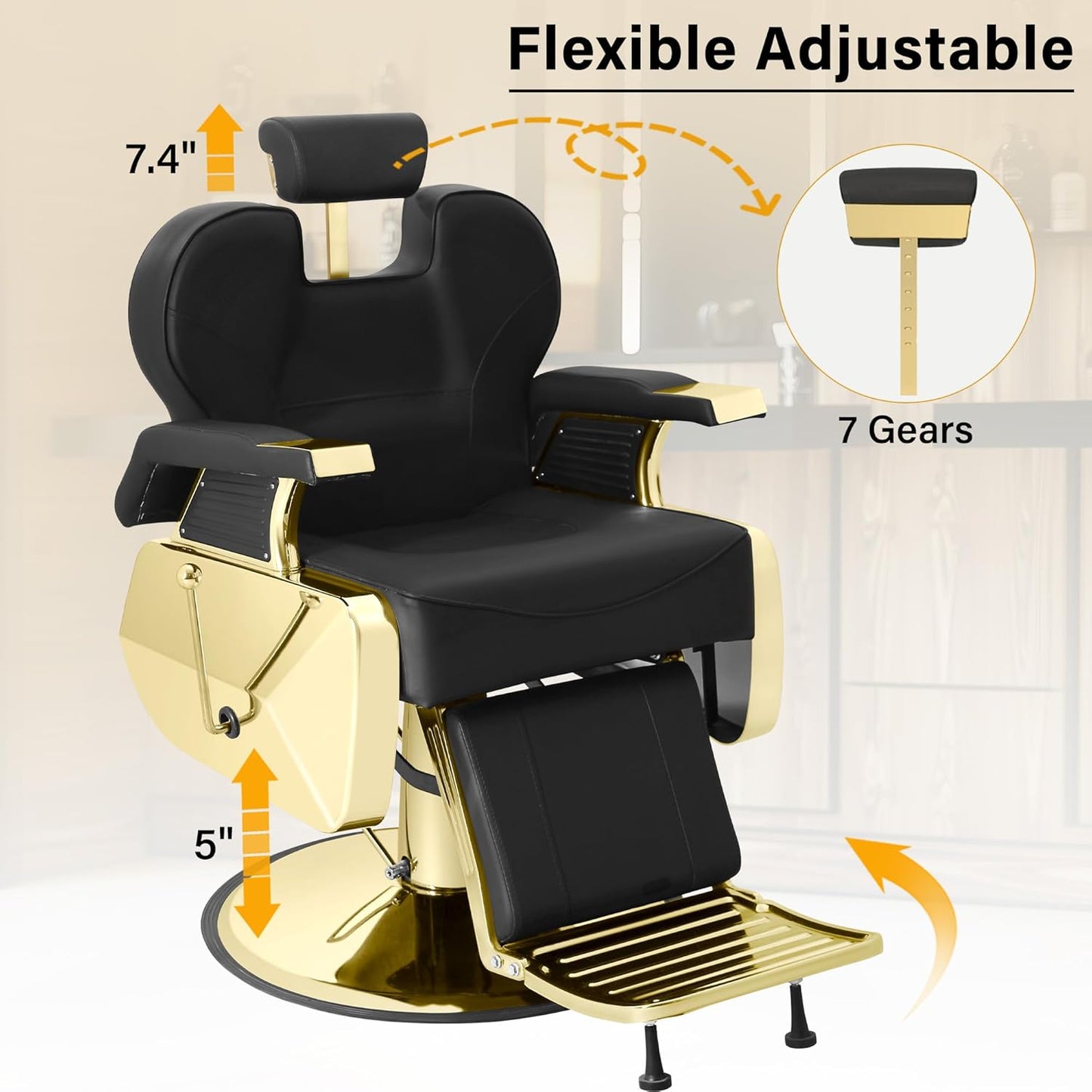 Sillón Barbero Edición Dorada Premium