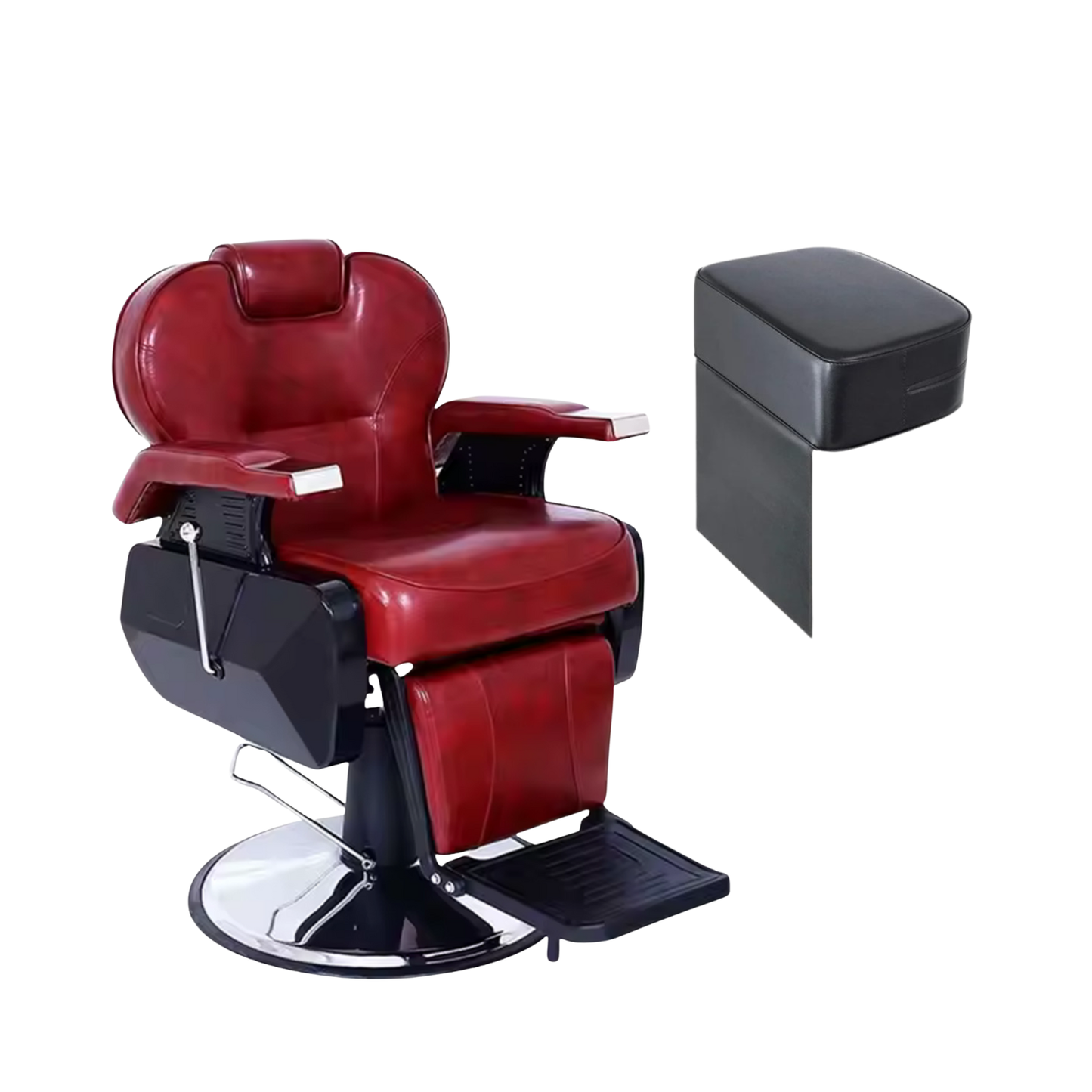 Sillón de Barbería Wine Red con Cojín