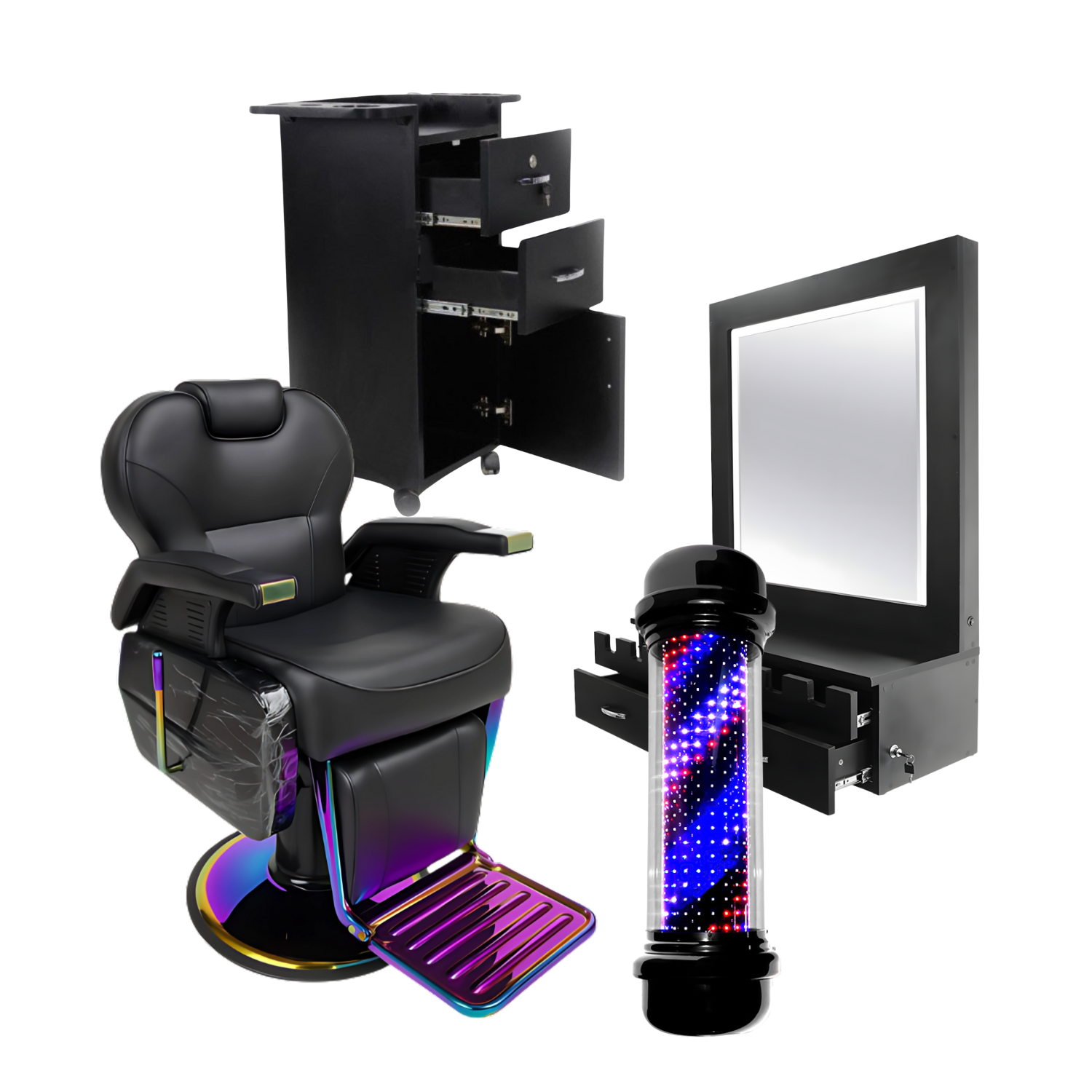 Pack sillón de Barbería Premium Tornasol