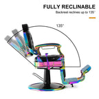 Silla de peluquería, resistente para estilistas barbería y tatoo - vivox&space