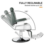 Sillón de barbería Modelo Nano-067 disponible en color negro - vivox&space