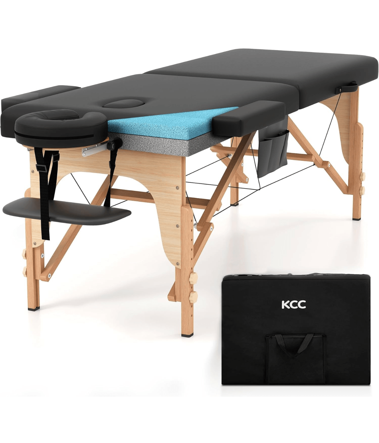 Mesa de masaje de espuma viscoelástica, portátil, plegable - vivox&space